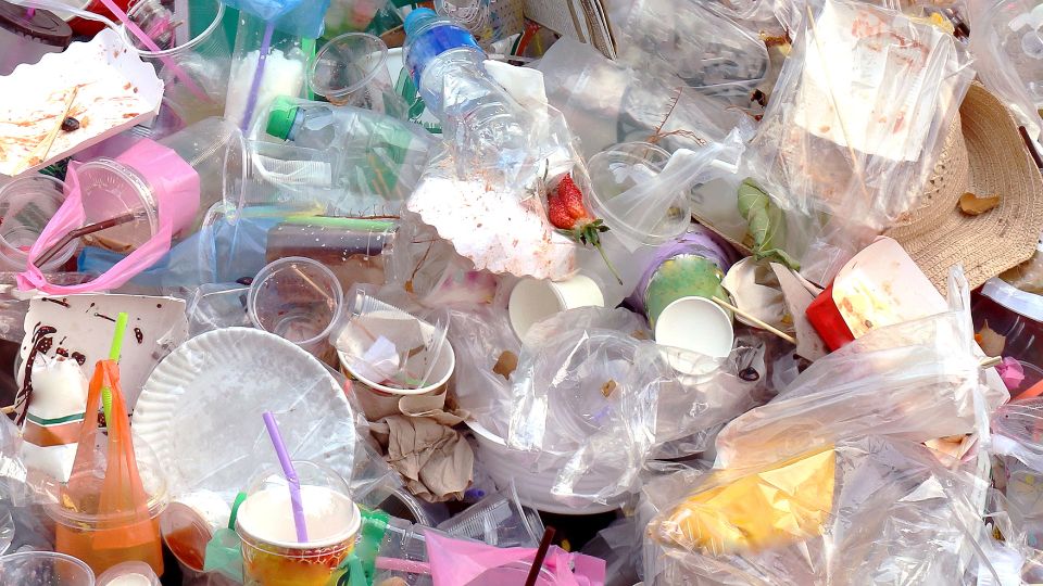 a pile of plastic and general waste