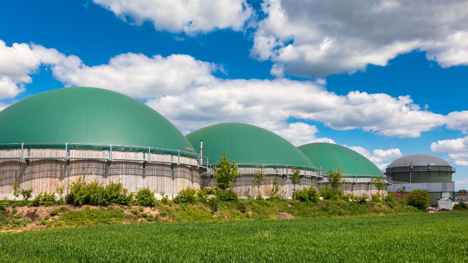 biofuel storage facilities on a farm