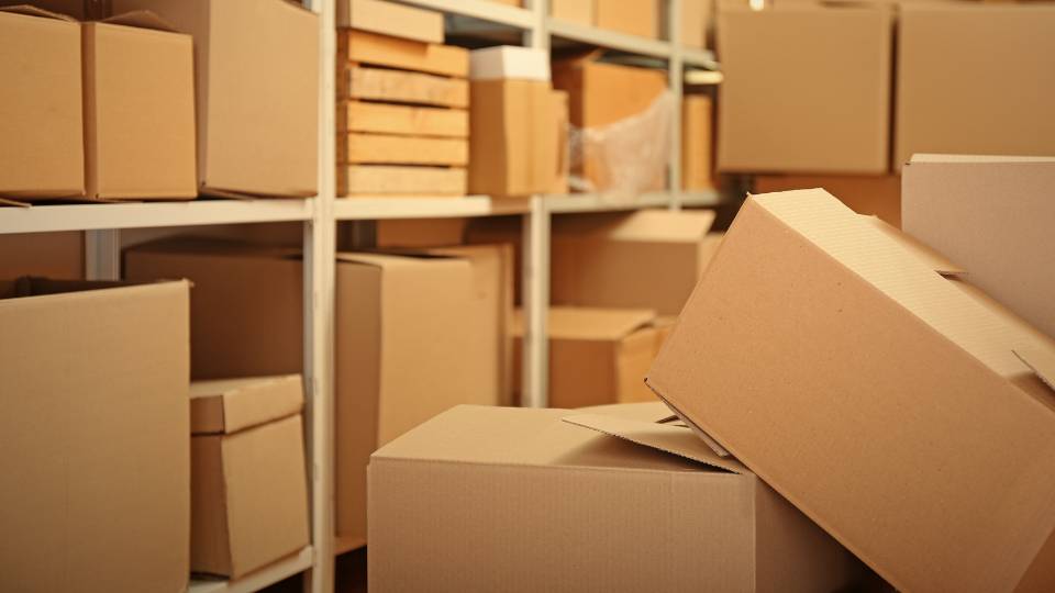 some cardboard boxes to be sold