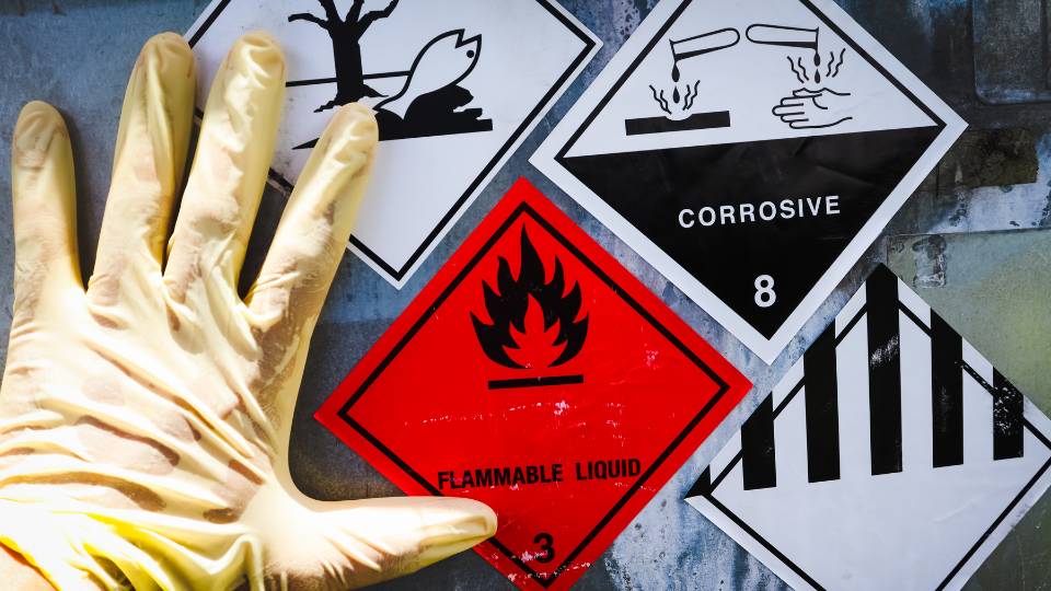 hazardous chemicals in a garage