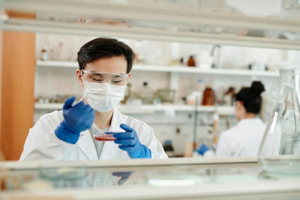 laboratory workers
