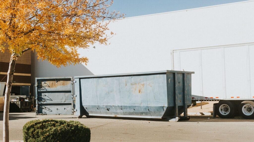 large roll on roll off container with door