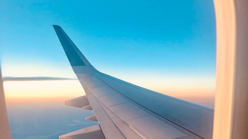 a view from a plane someone on a summer holiday