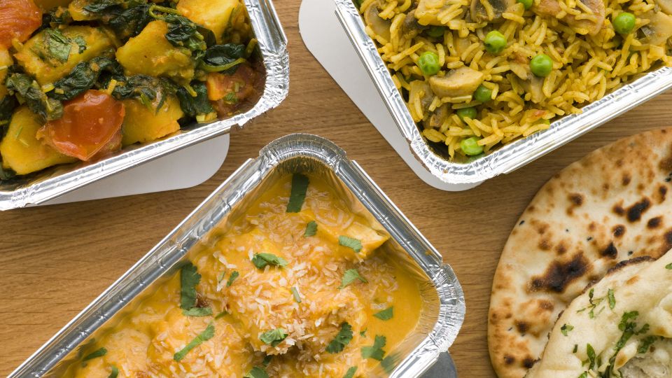 takeaway waste containers in indian takeaway business