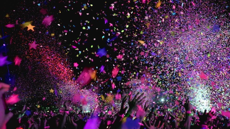 confetti and paper waste at a taylor swift concert 2024