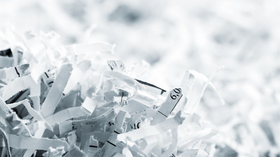 Shredded paper.
