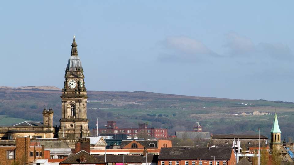 Bolton town from above