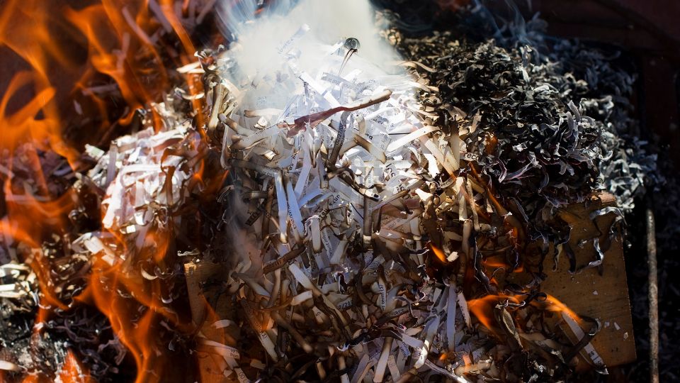 Confidential waste burning.