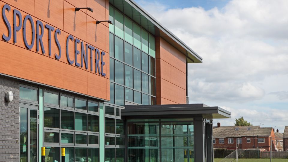 Outside of a sports centre
