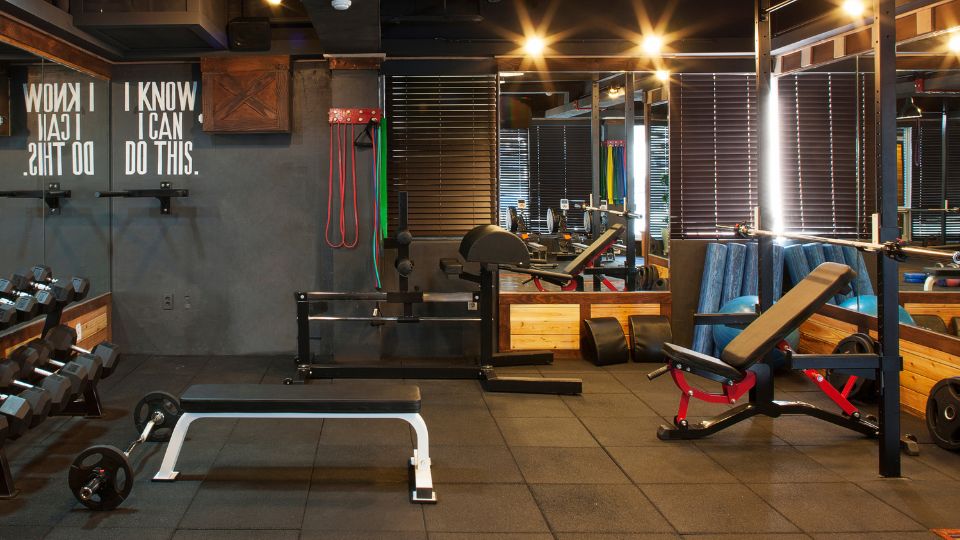 Inside a gym