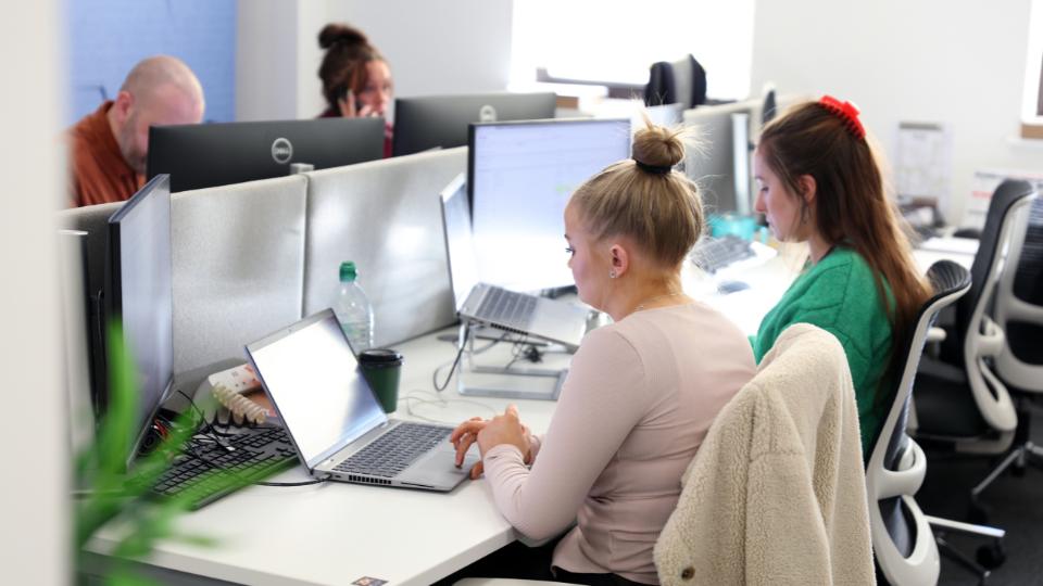 Waste Managed team working in the office