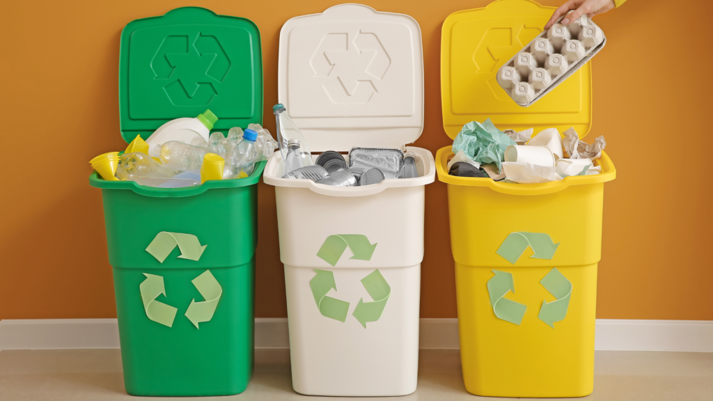 recycling bins waste managed sustainable Uk business