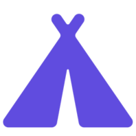 Campsite tent icon