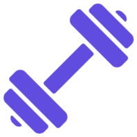 Gym barbell icon
