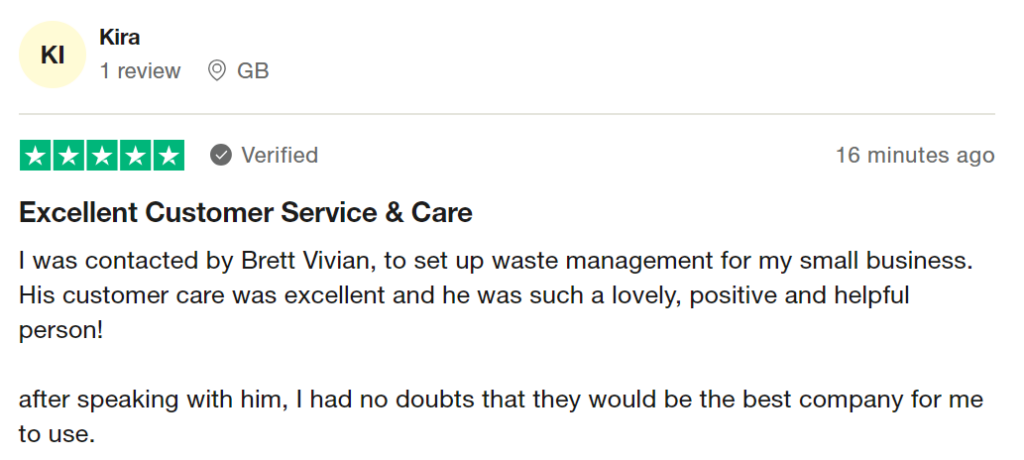 Kira waste managed trustpilot review