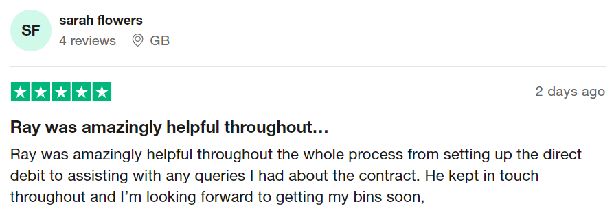 sarah waste managed trustpilot review