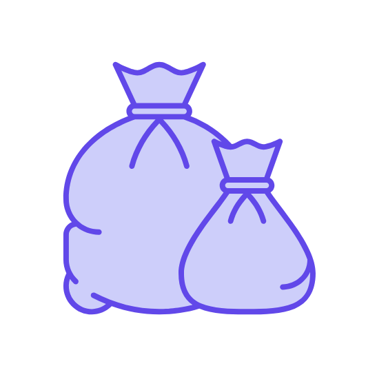 Waste sacks icon